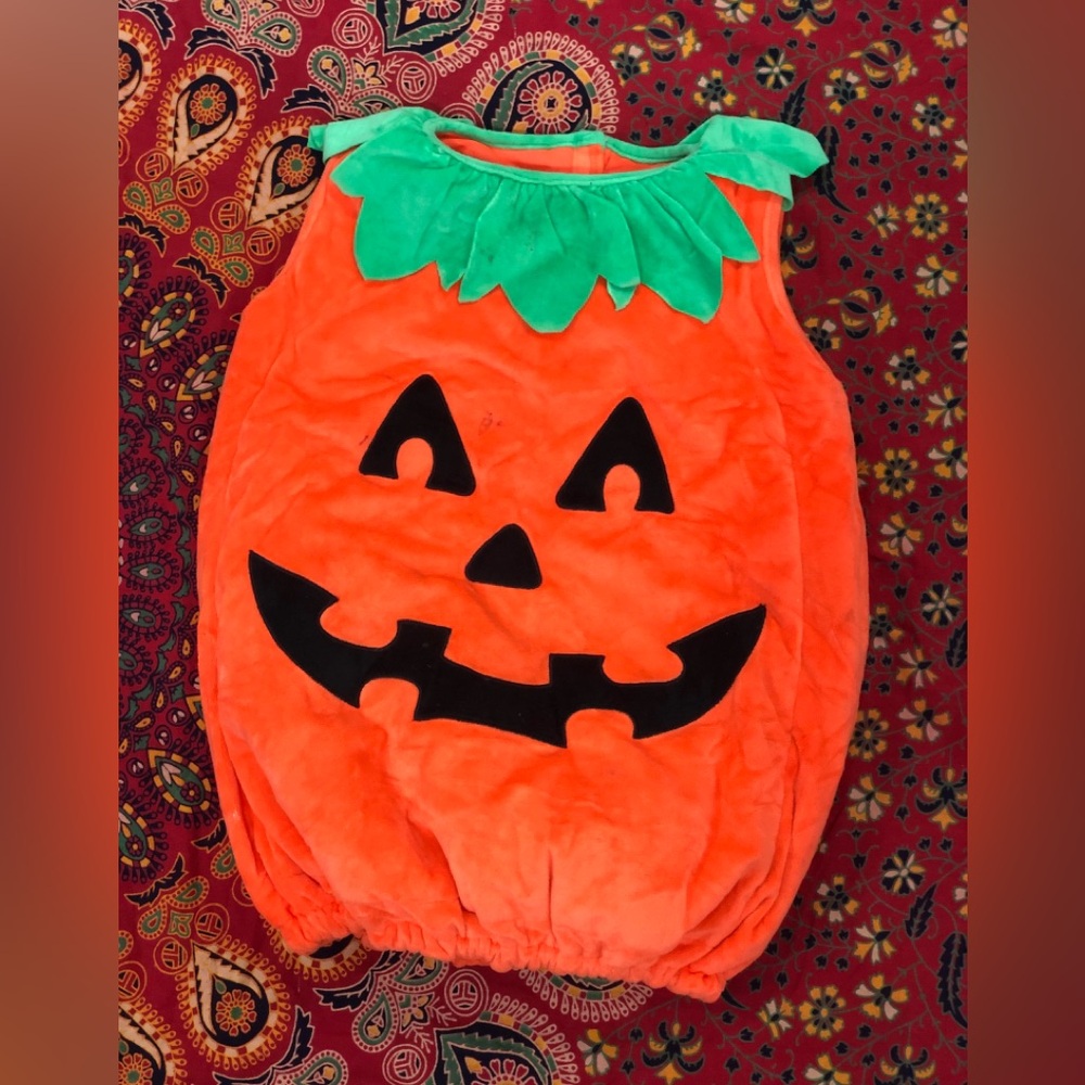 Pumpkin Halloween Costume for Kids - Orange and Green